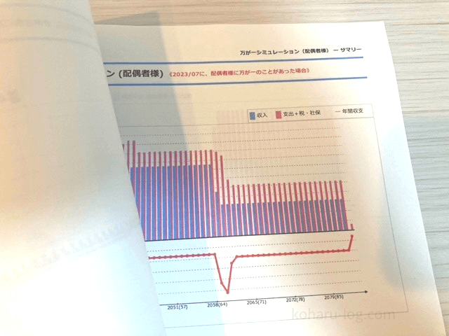 マネーキャリアで作ってもらった実際のライフプラン表